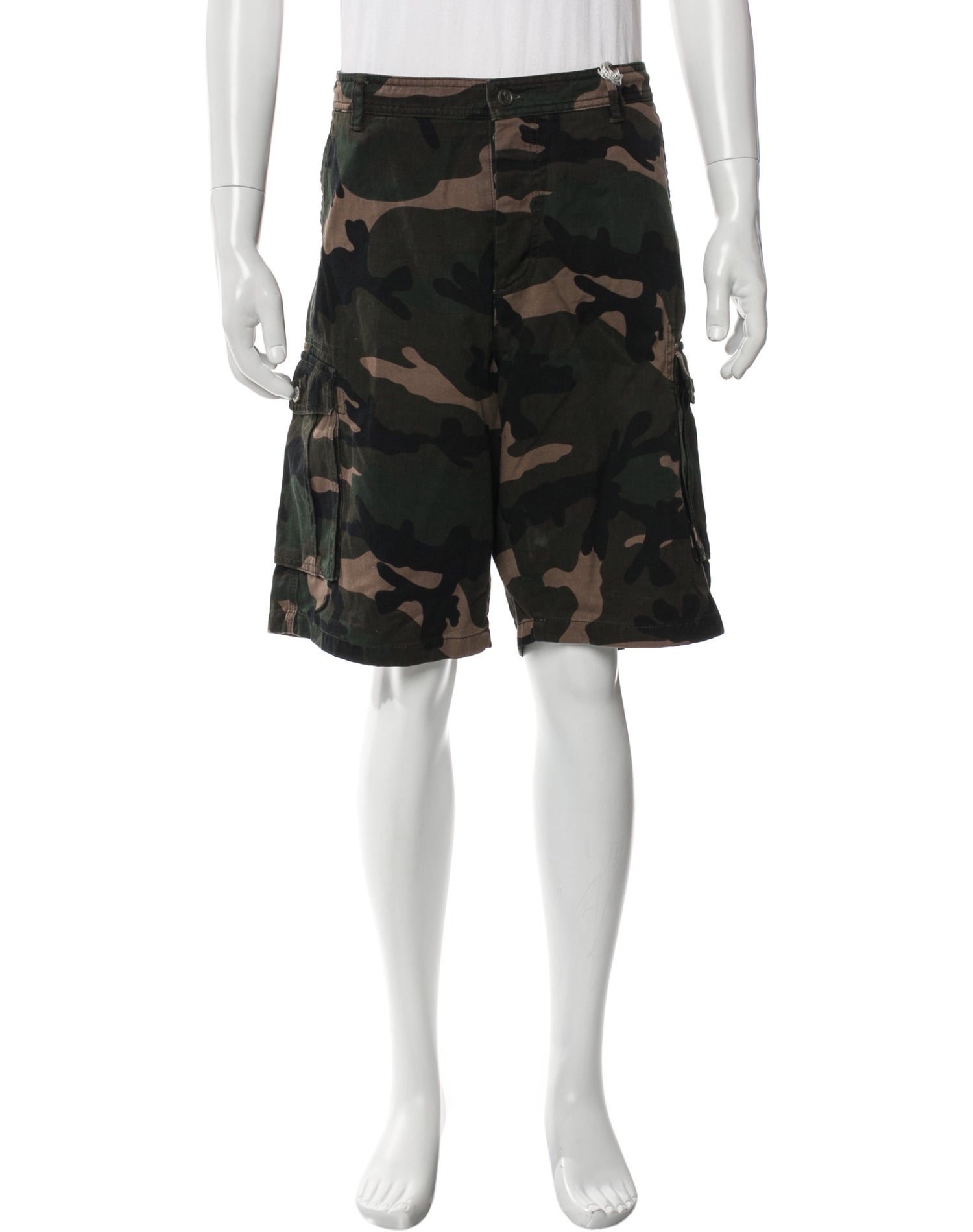 Valentino Camouflage Print Shorts